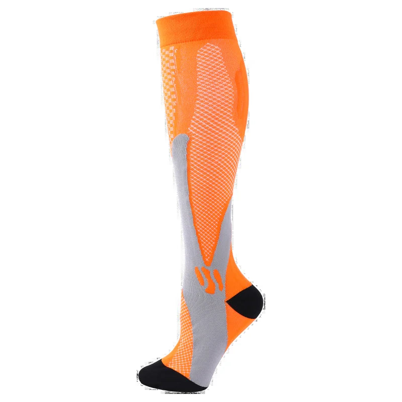 Compression Stockings Blood Circulation Promotion Slimming Compression Socks Anti-Fatigue Comfortable Solid Color Socks