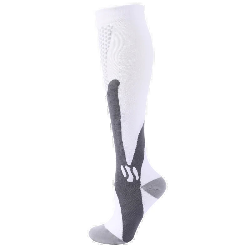 Compression Stockings Blood Circulation Promotion Slimming Compression Socks Anti-Fatigue Comfortable Solid Color Socks